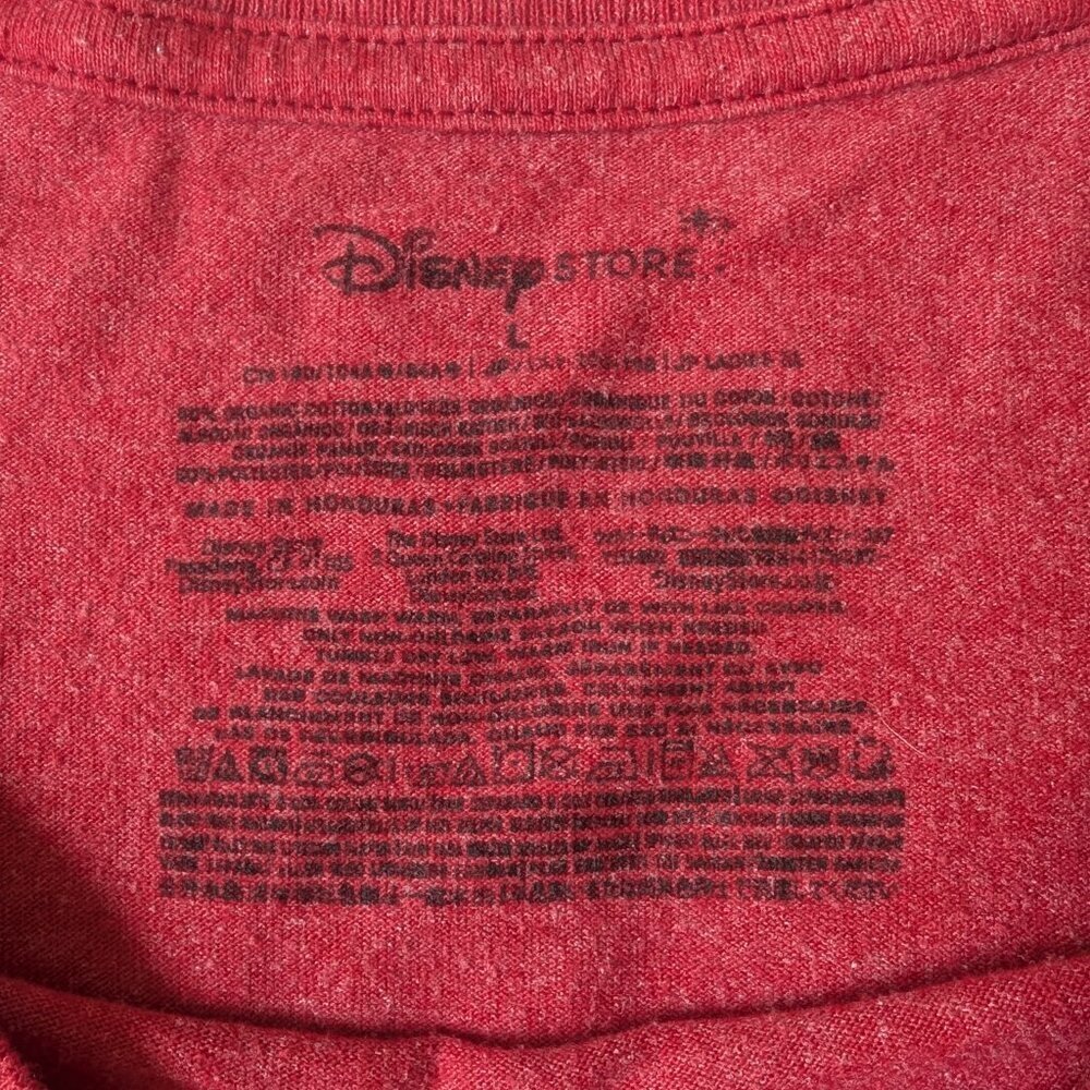 Disney Mickey and Minnie Mouse valentine shirt love, red, romantic EUC size L - Picture 5 of 7